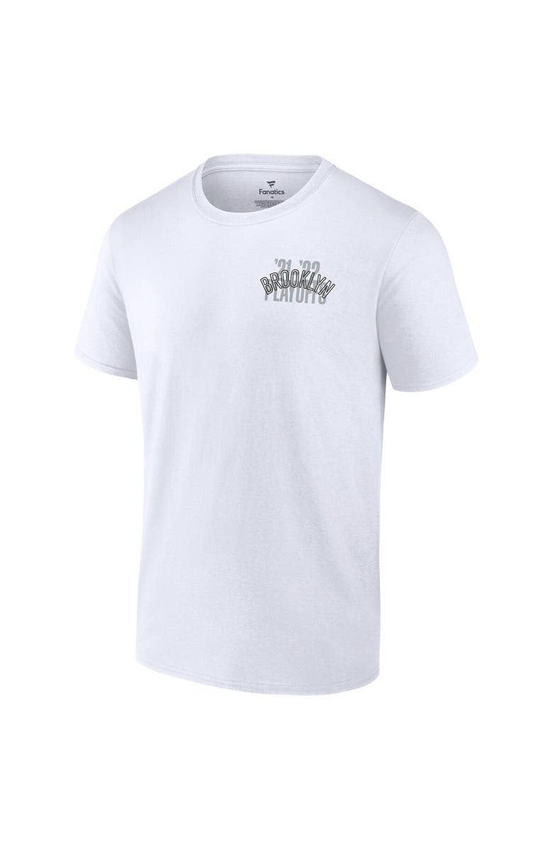 FANATICS Men's Fanatics Branded White Brooklyn Nets 2022 NBA Playoffs Dunk T-Shirt, Alternate, color, 