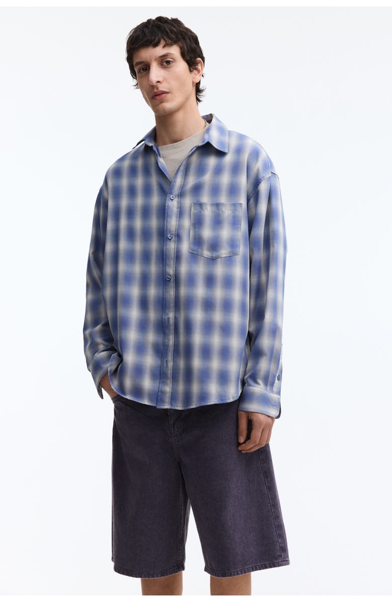 H&M Relaxed Denim Shorts, Alternate, color, Dark Lilac