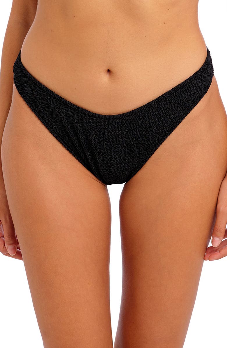 Freya Ibiza Waves High Leg Bikini Bottoms, Main, color, Black