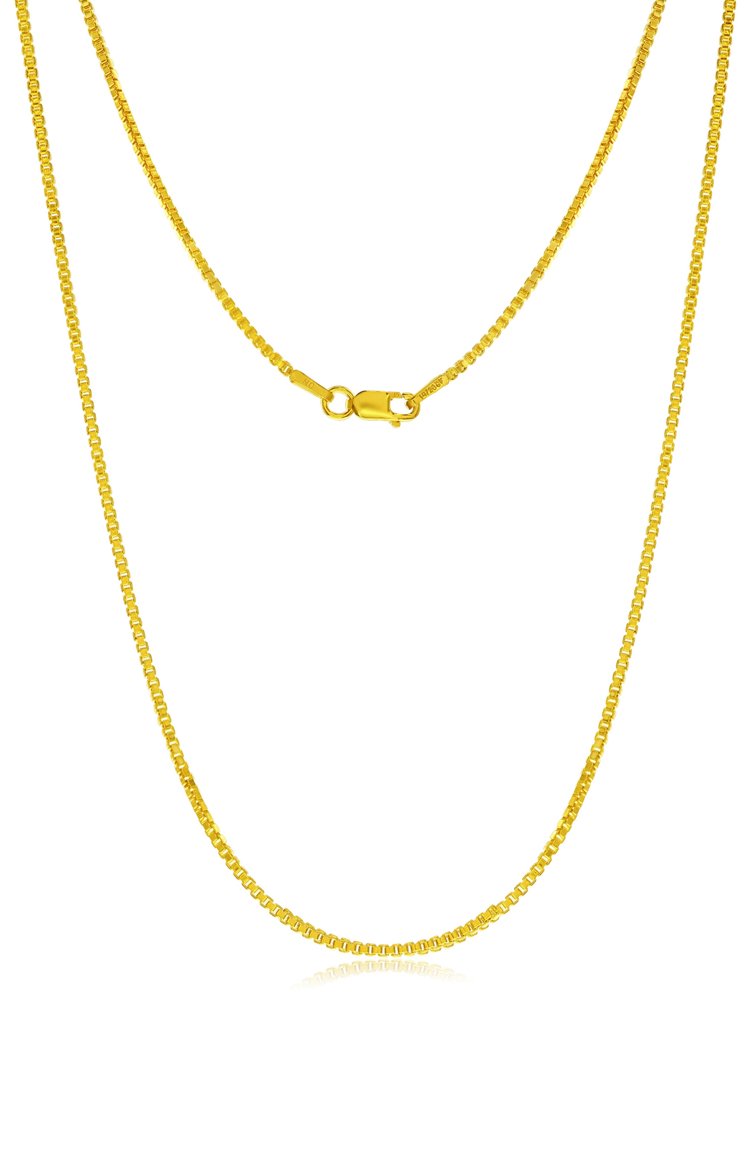 14k Gold Fill Box Chain Necklace