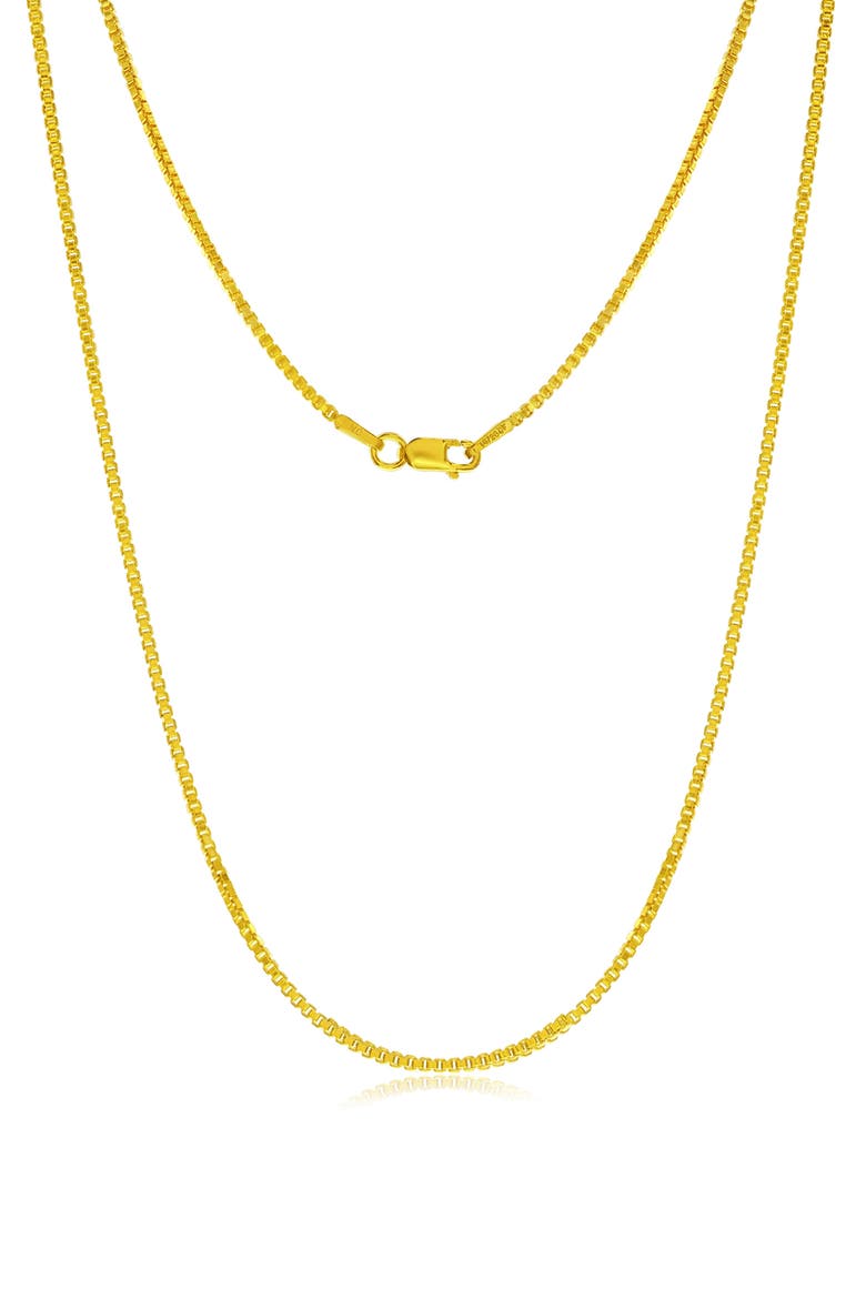 14k Gold Fill Box Chain Necklace, Main, color, GOLD