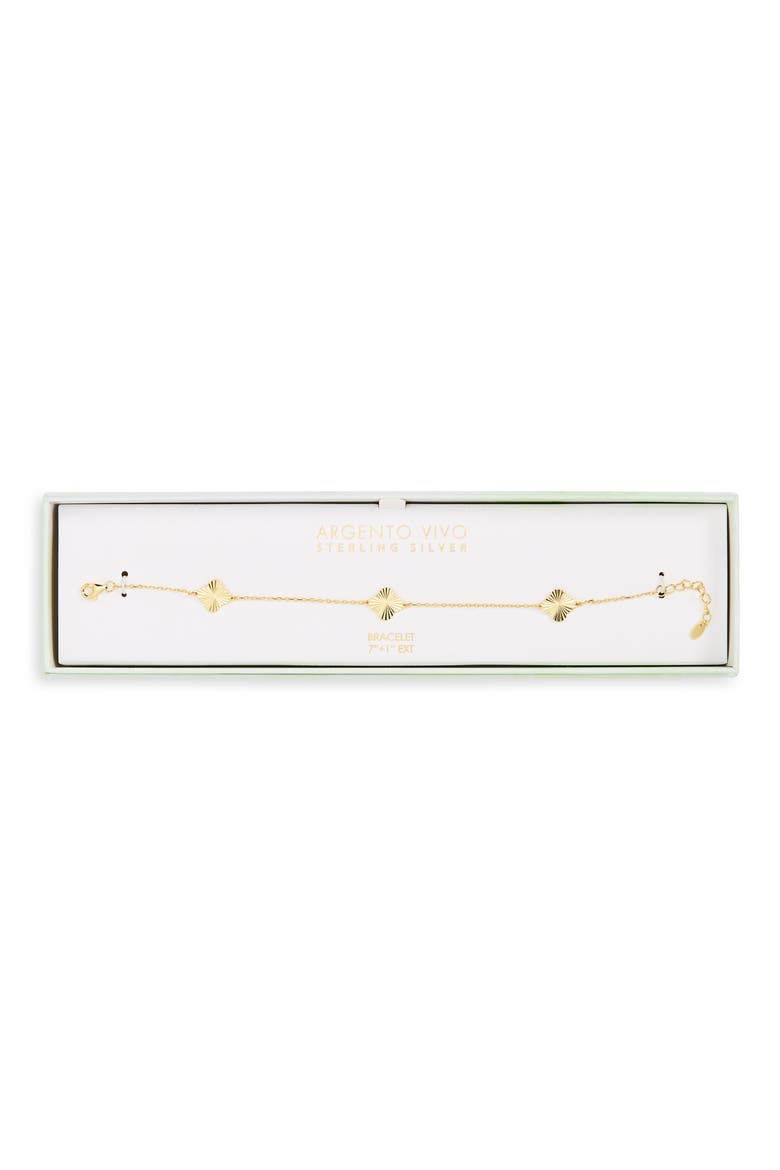 Clover Station Bracelet, Main, color, GOLD