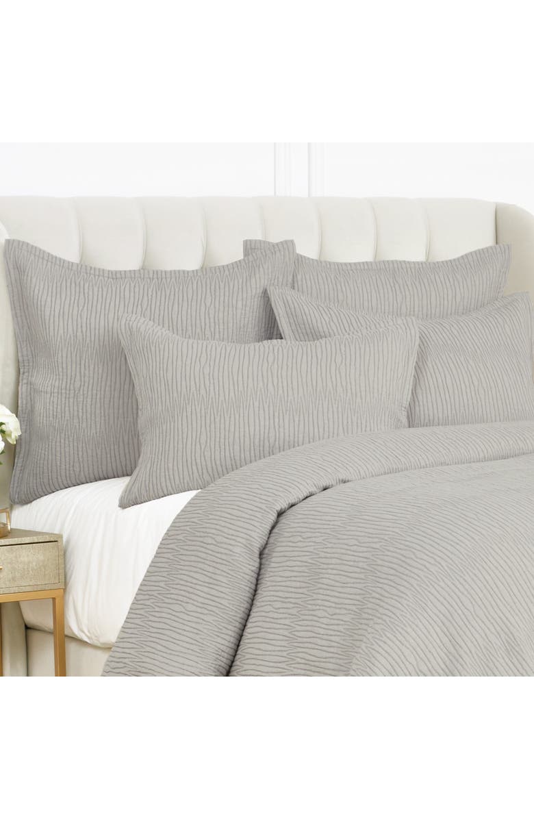 ELISABETH YORK Simone Ash 100% Cotton Queen Bed Duvet Cover, Alternate, color, Gray