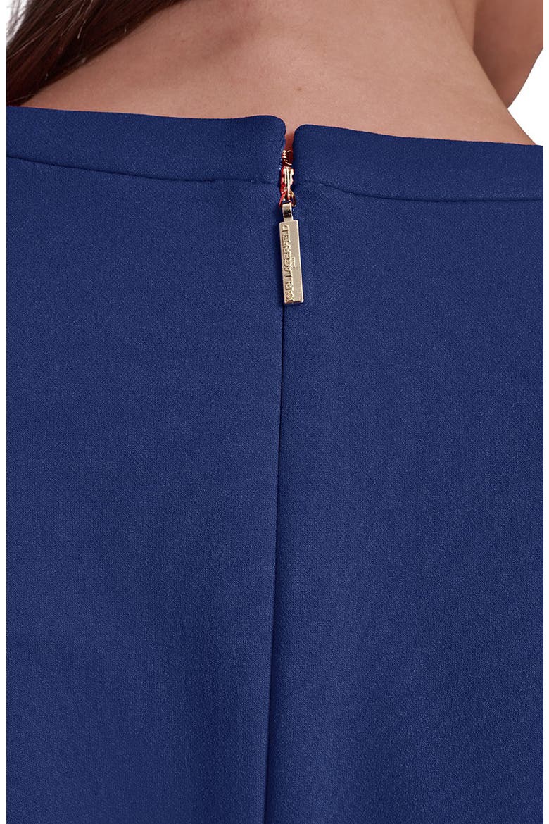 Scuba Crepe A-Line Dress, Alternate, color, MARITIME