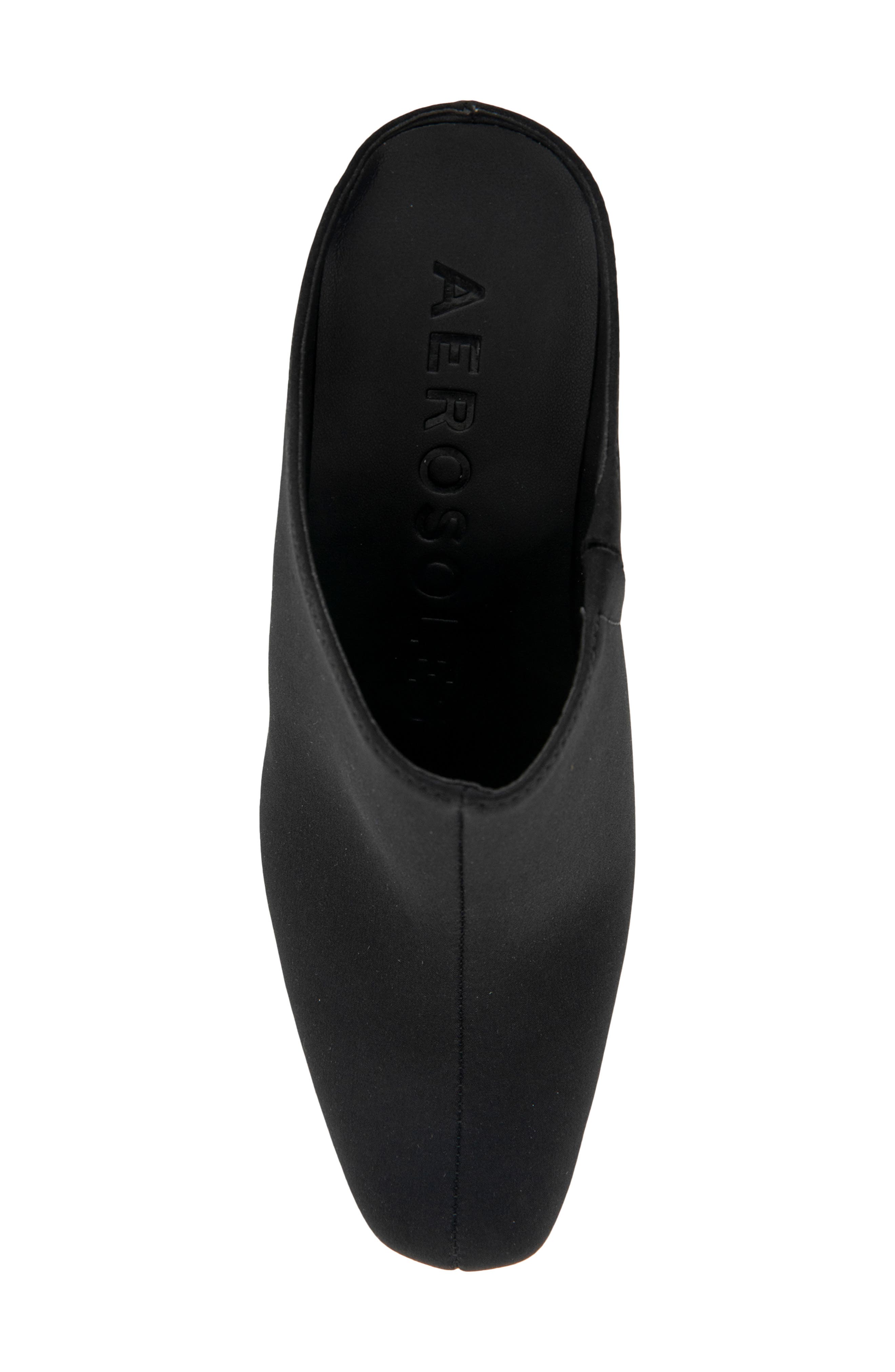Maddy Square Toe Mule, Alternate, color, BLACK STRETCH GABARDINE FABRIC