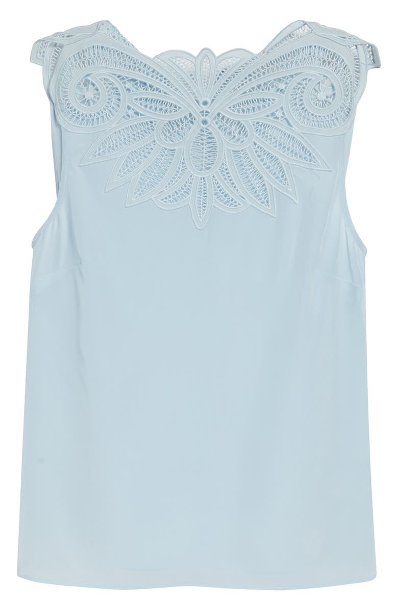 Ulla Johnson Rea Silk Embroidered Top, Main, color, Adriatic