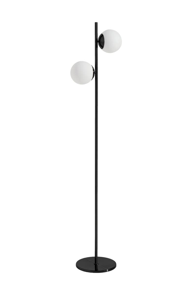 Brightech Sphere 65" LED Contemporary Tree Floor Lamp with Frosted Glass Globes, Alternate, color, Classic Black