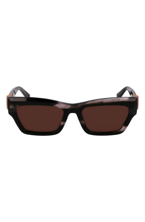 Medallion 53mm Modified Rectangular Sunglasses
