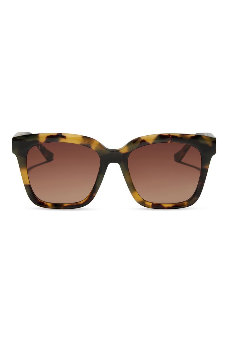 Meredith 54mm Square Sunglasses, Main, color, BROWN GRADIENT