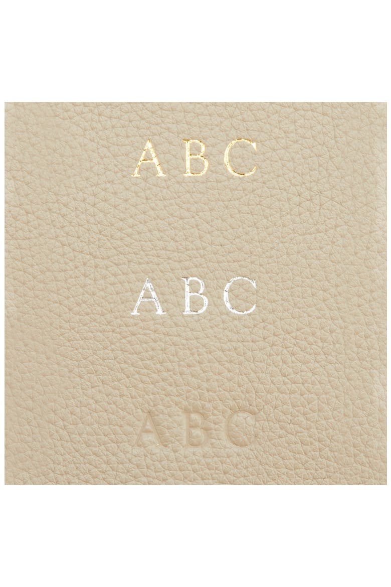 Personalized Leather Vaccine Card Holder, Alternate, color, TAUPE - DEBOSS