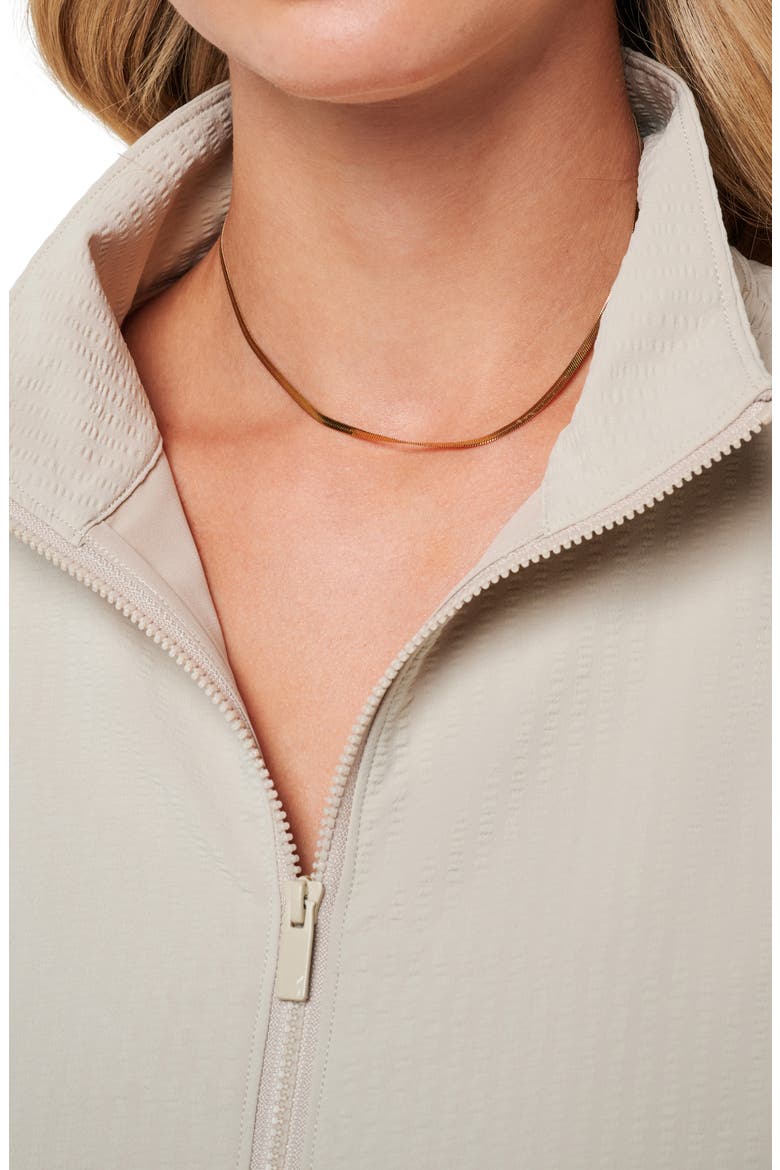 Timeless Breezeblend Peplum Jacket, Alternate, color, ISLAND FOSSIL