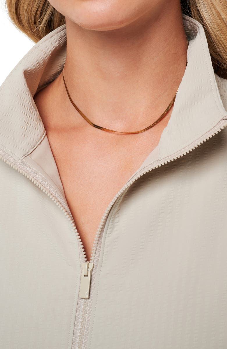 TravisMathew Timeless Breezeblend Peplum Jacket, Alternate, color, Island Fossil