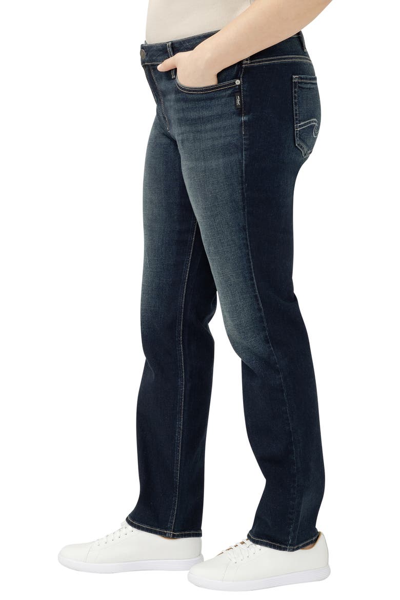 Elyse Mid Rise Straight Leg Jeans, Alternate, color, ROSEMEAD
