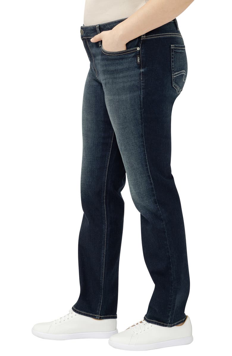 Silver Jeans Co. Elyse Mid Rise Straight Leg Jeans, Alternate, color, Rosemead