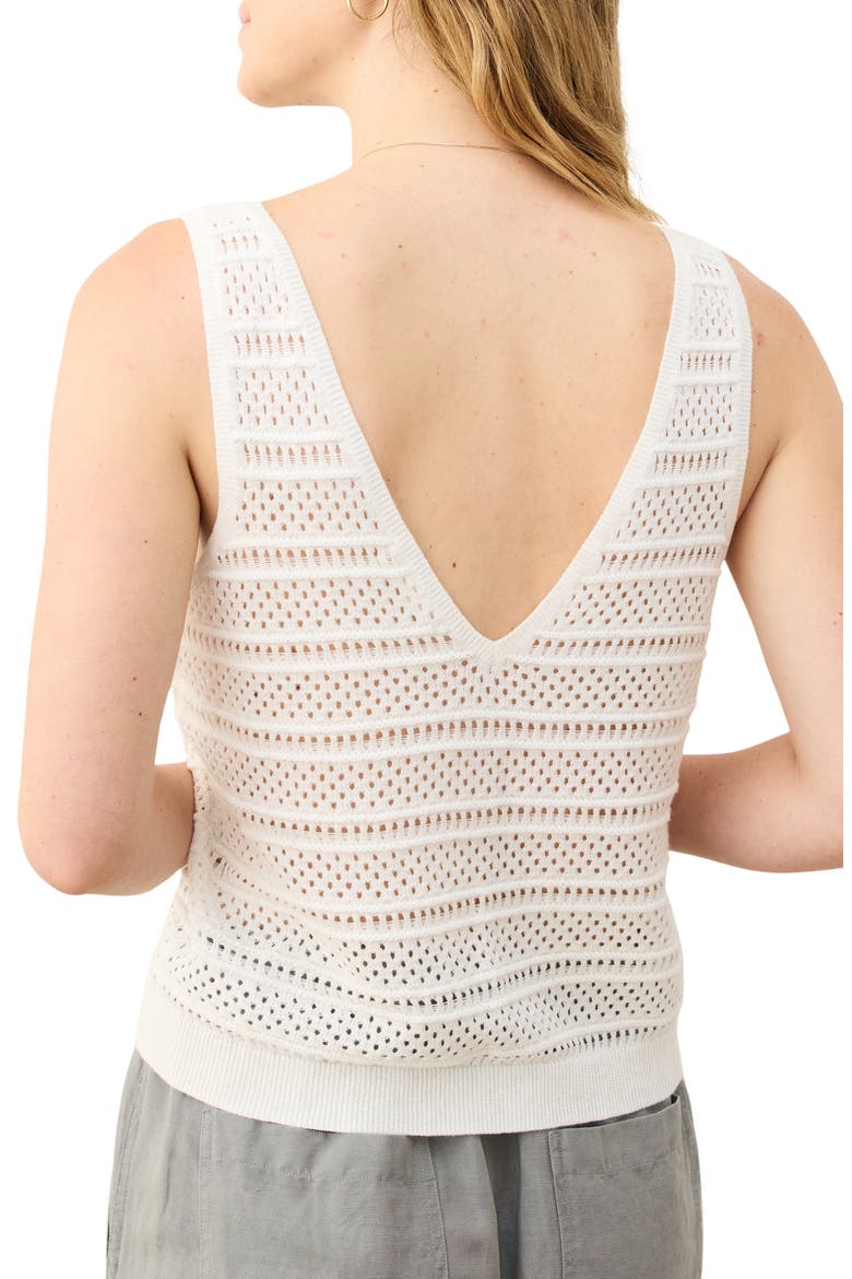 Finley Open Stitch Sweater Tank, Alternate, color, WHITE
