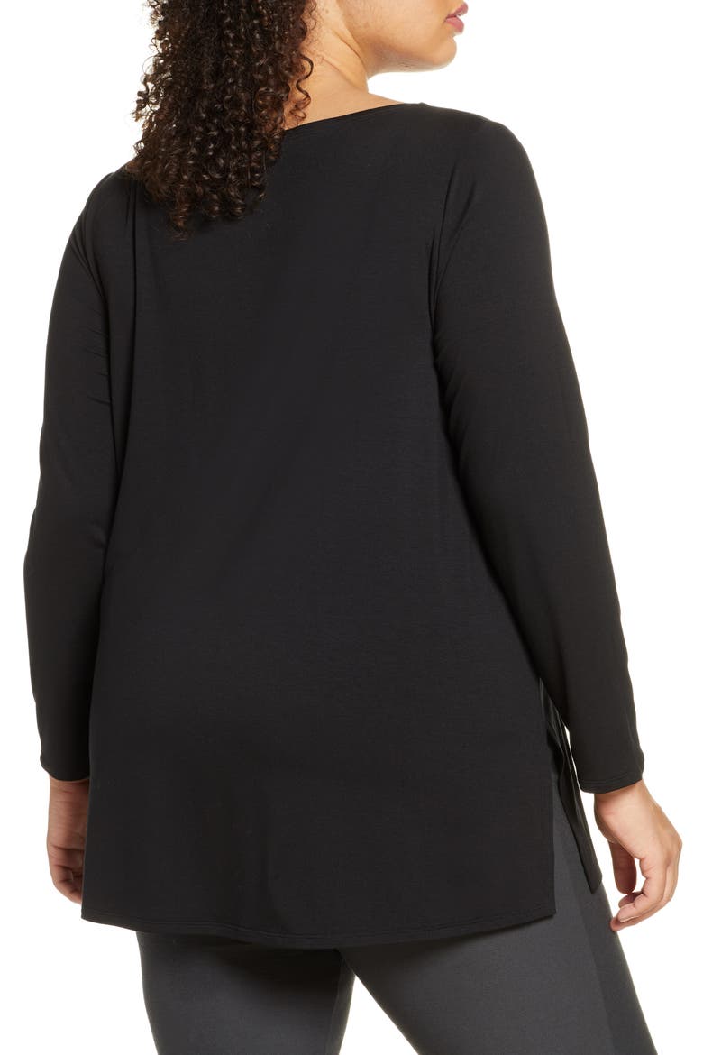 Bateau Neck Tunic, Alternate, color, BLACK