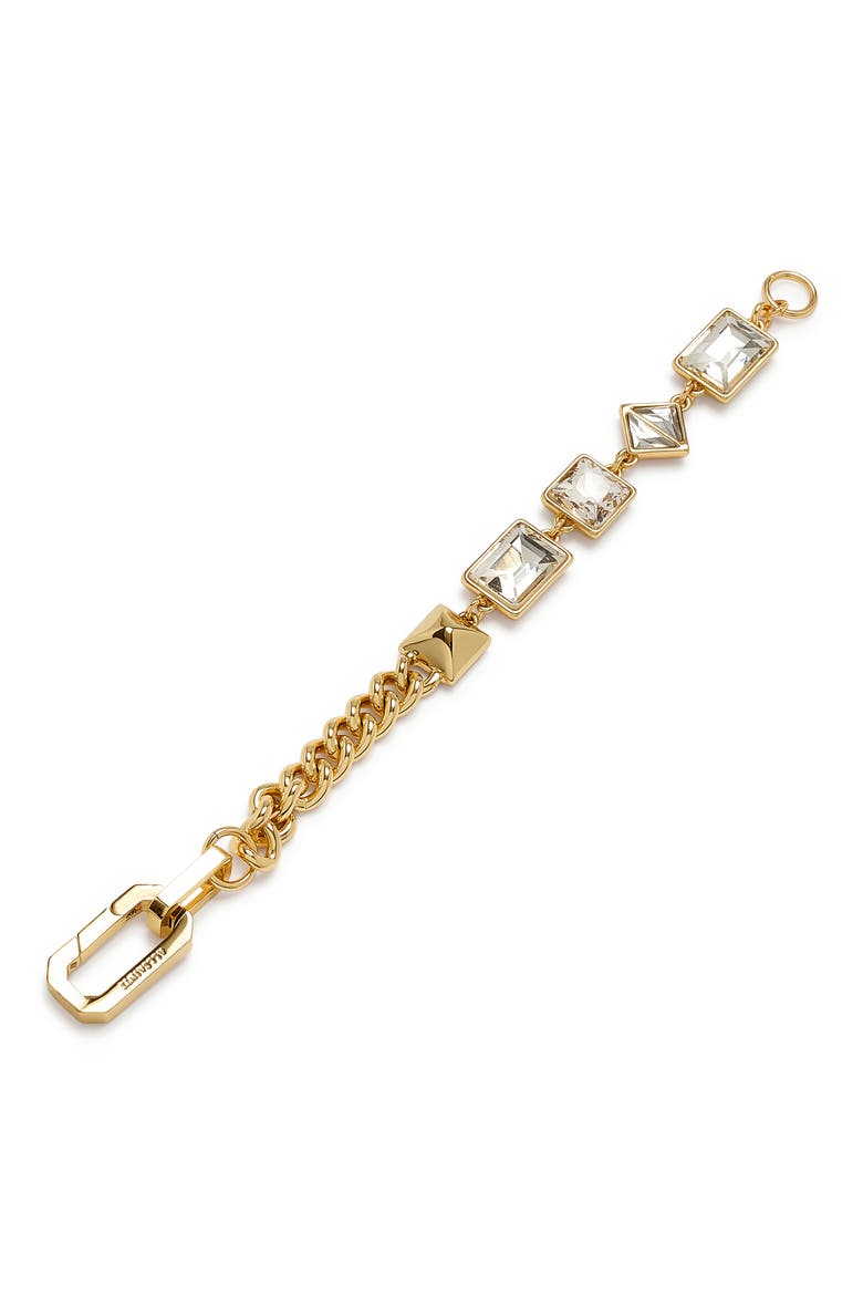 Geometric Crystal Bracelet, Alternate, color, GOLD