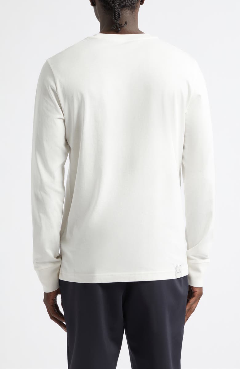 Moncler Long Sleeve Cotton T-Shirt, Alternate, color, Silk White