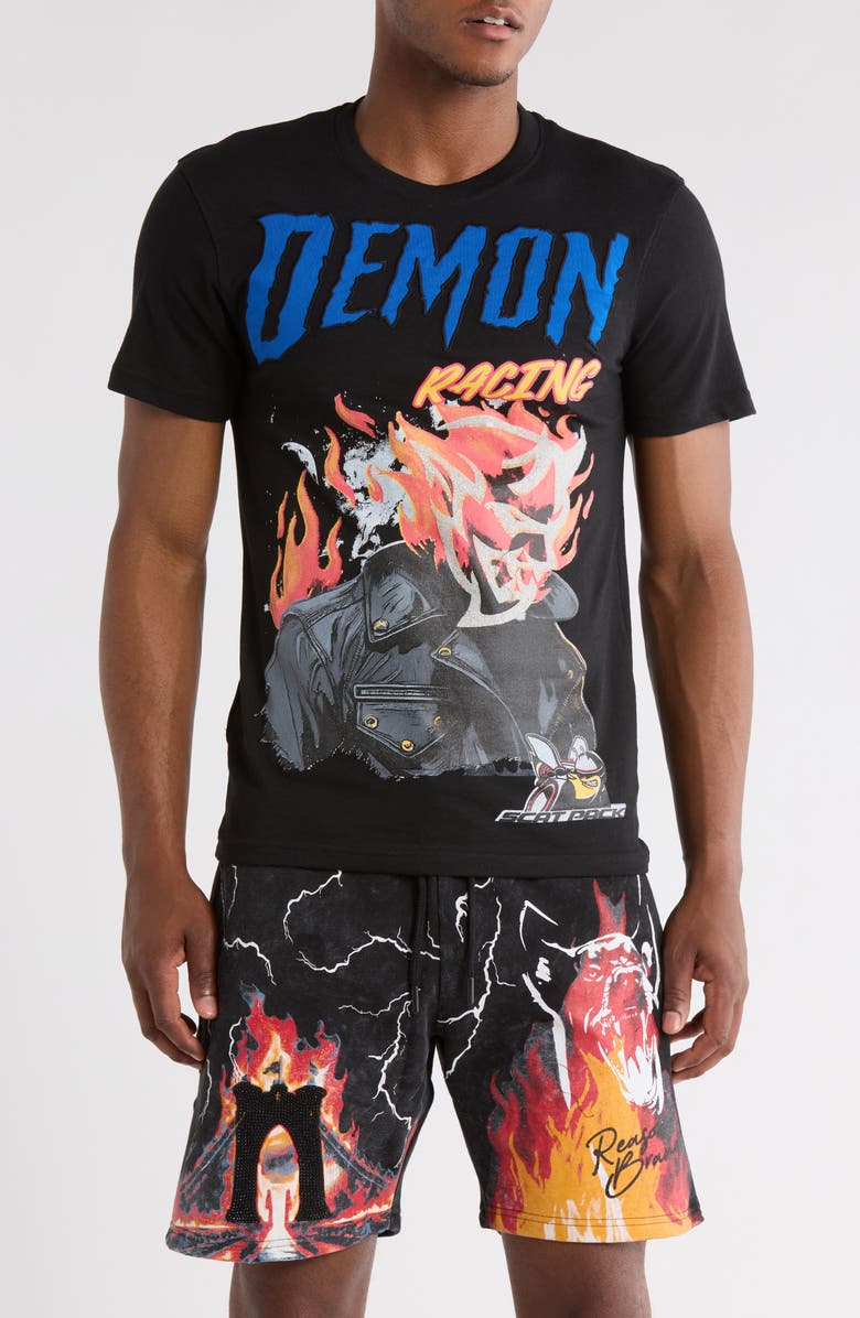 Reason Dodge Racing Graphic T-Shirt, Main, color, Black