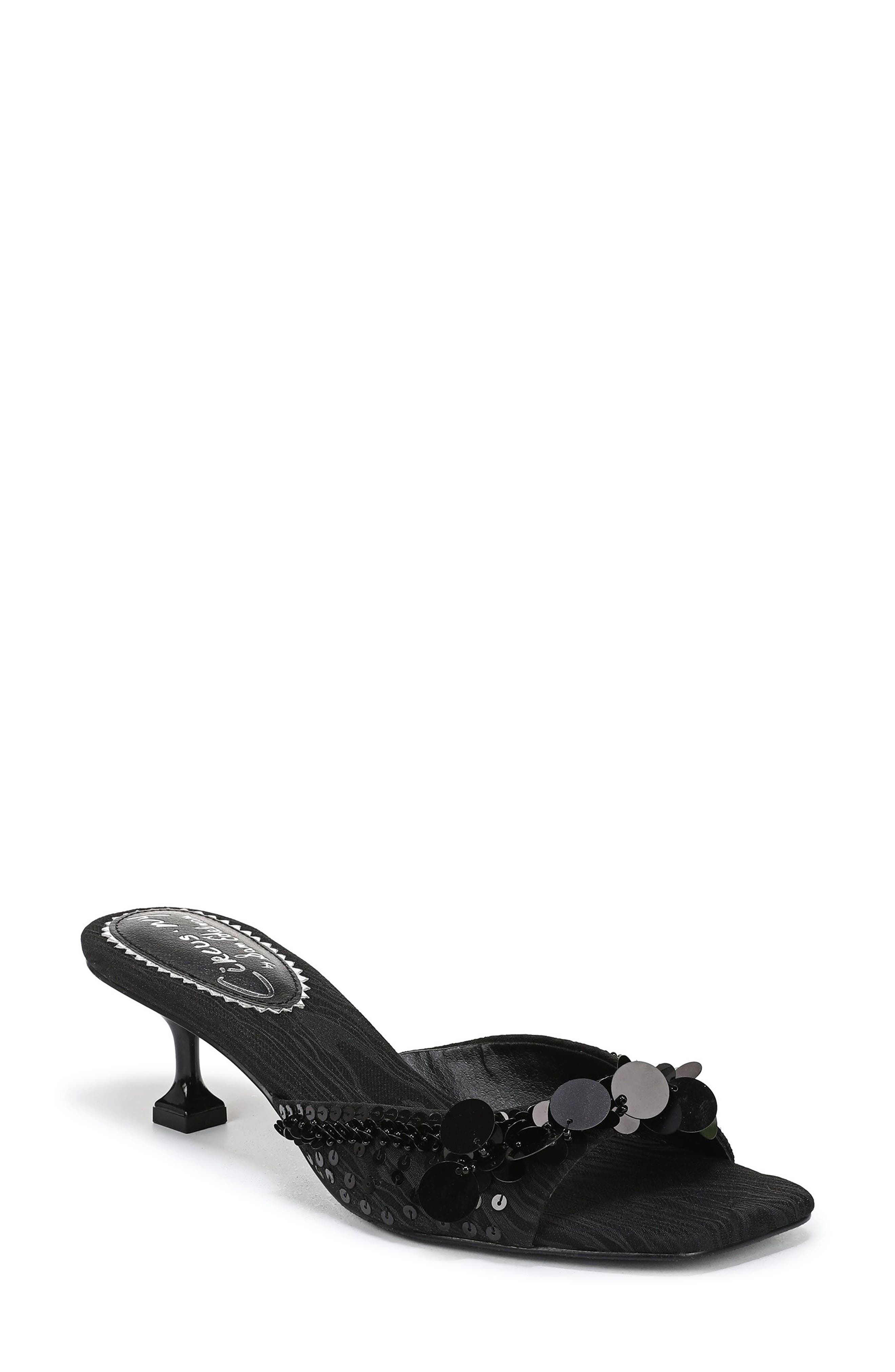 Circus NY by Sam Edelman Juliana Sequin Sandal, Main, color, Black