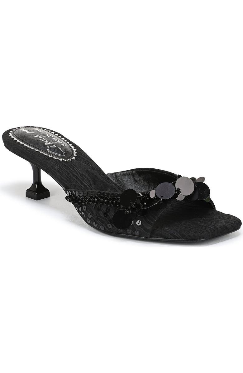 Circus NY by Sam Edelman Juliana Sequin Sandal, Main, color, Black