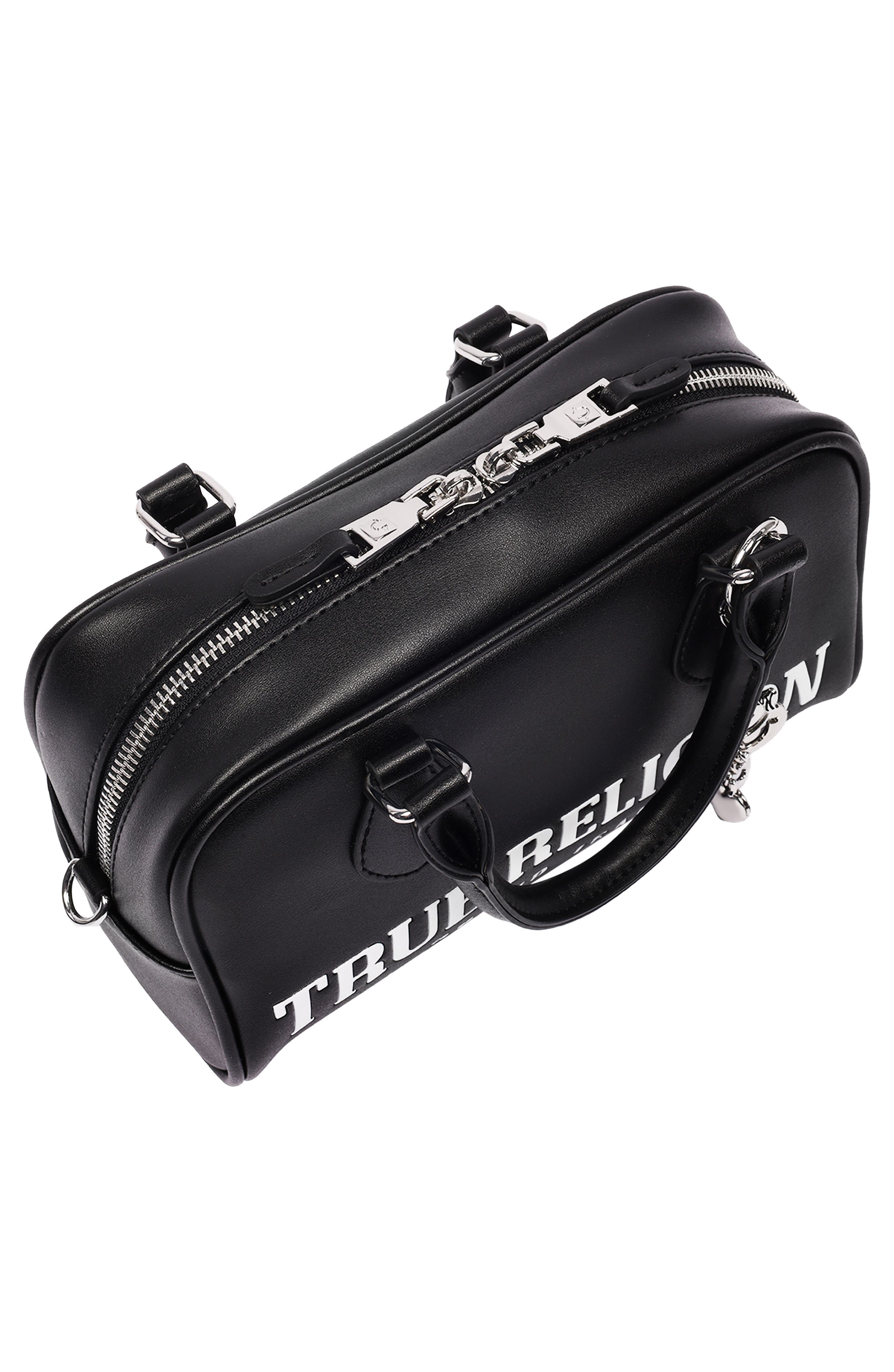 True Religion Bombe Logo Satchel, Alternate, color, 