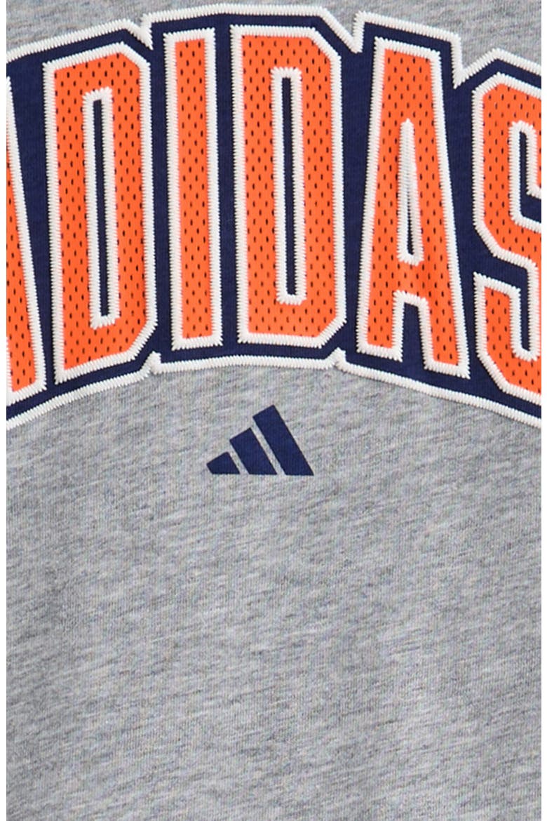 Kids' Graphic Print T-Shirt & Shorts Set, Alternate, color, GREY WITH ORANGE