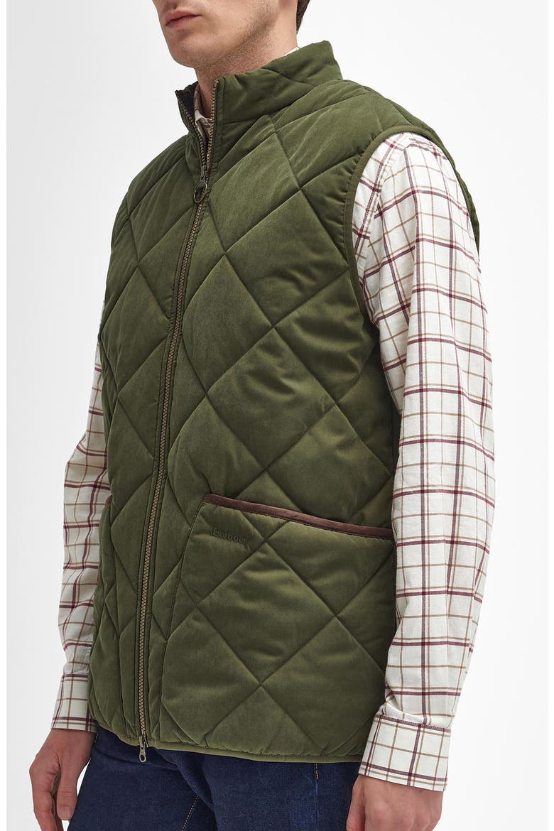 Country Liddesdale Quilted Vest, Alternate, color, OLIVE GREEN