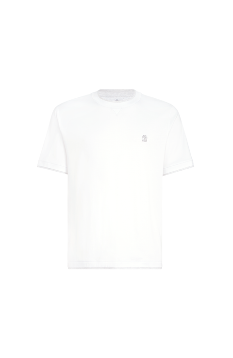 T-shirt with faux-layering