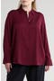 Slim Fitted Button Front Blouse