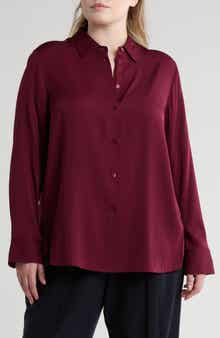 Vince Slim Fitted Button Front Blouse
