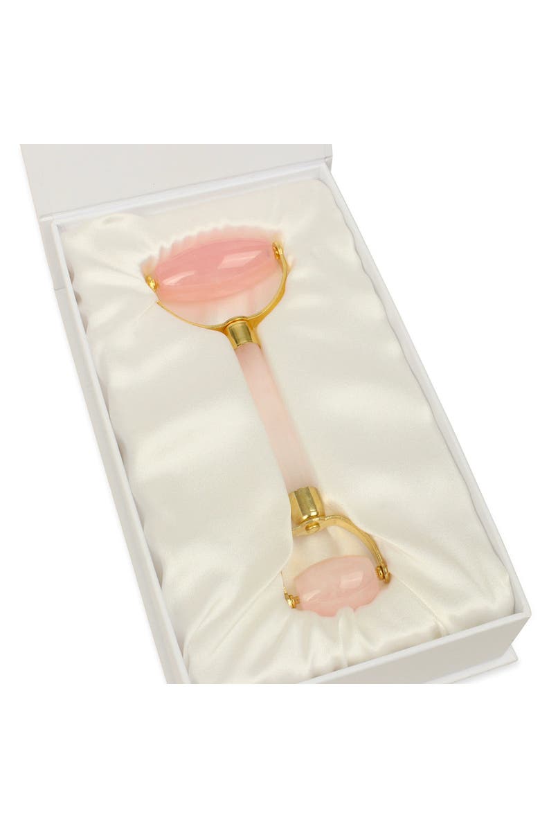 White Lotus Beauty Premium Rose Quartz Facial Roller, Alternate, color, Pink