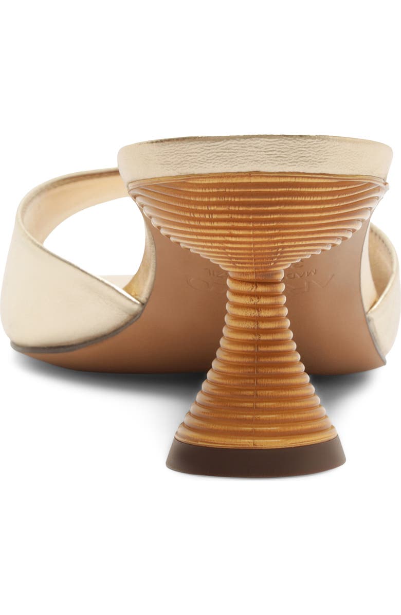 Arezzo Luca Low Pointed Toe Kitten Heel Slide Sandal, Alternate, color, Platino