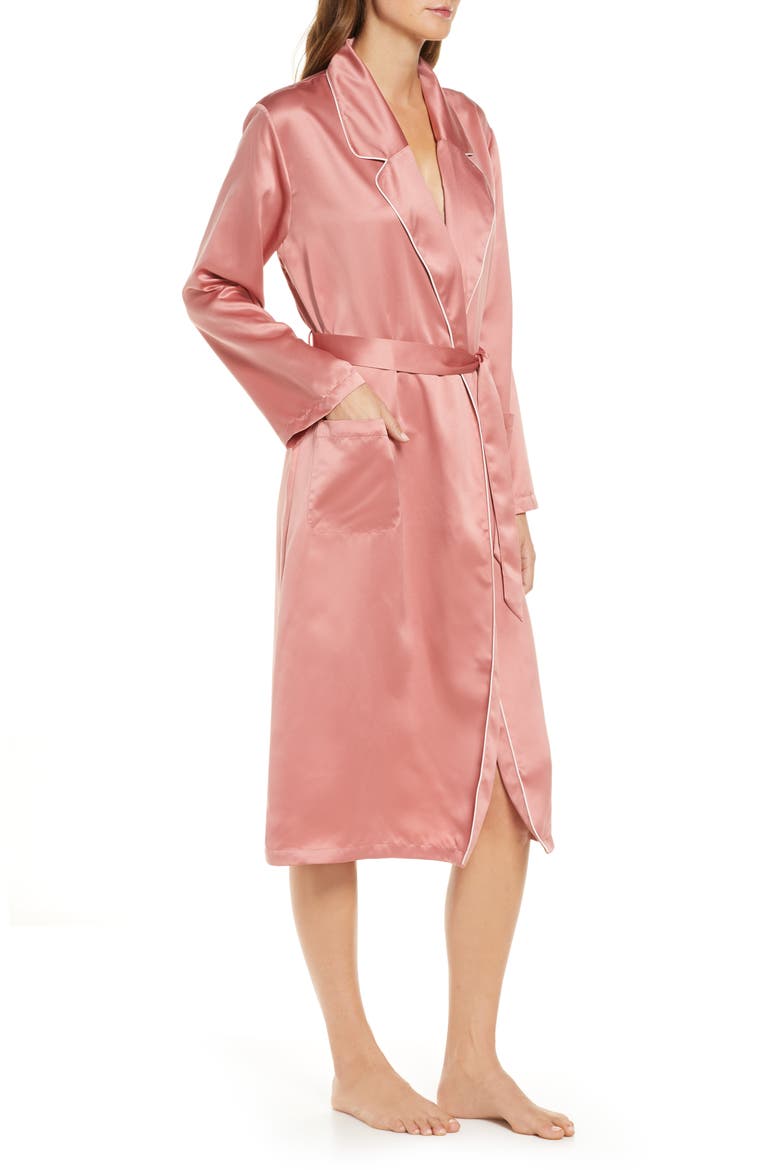 Satin Robe, Alternate, color, PINK COMPACT