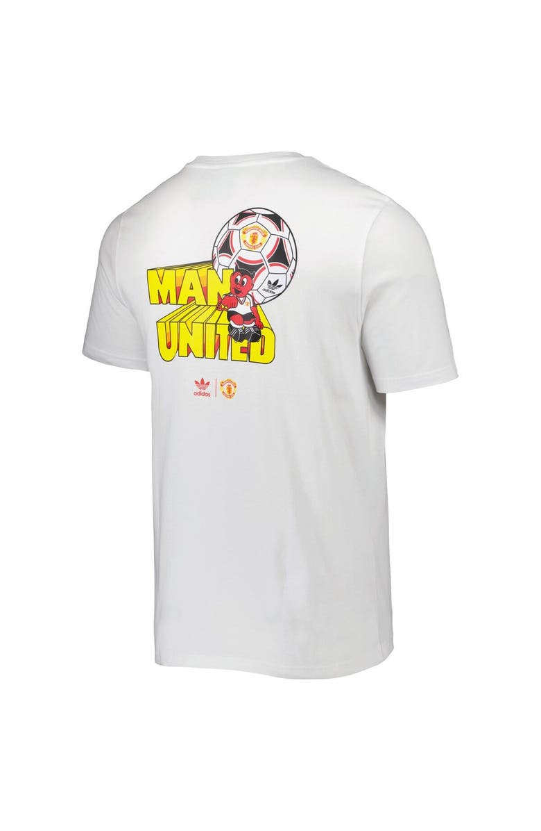 adidas Originals Men's adidas White Manchester United Retro T-Shirt, Alternate, color,