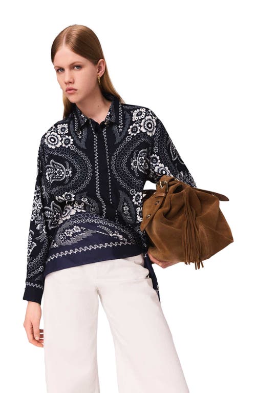 Maje Bandana Printed Blouse In Multi