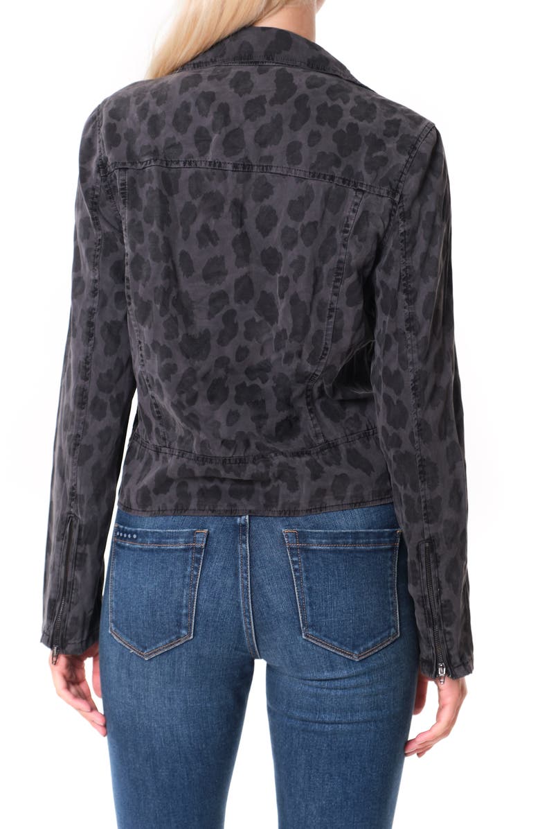 BLANKNYC Leopard Print Moto Jacket, Alternate, color, 