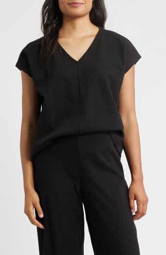 V-Neck Organic Cotton Crewneck T-Shirt