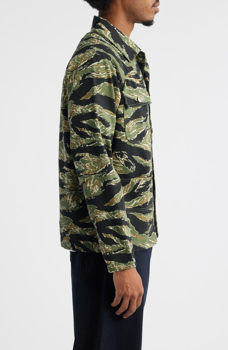 Service Works Coverall 2.0 Tiger Stripe Organic Cotton Twill Chore Coat, Alternate, color, Tigerstripe