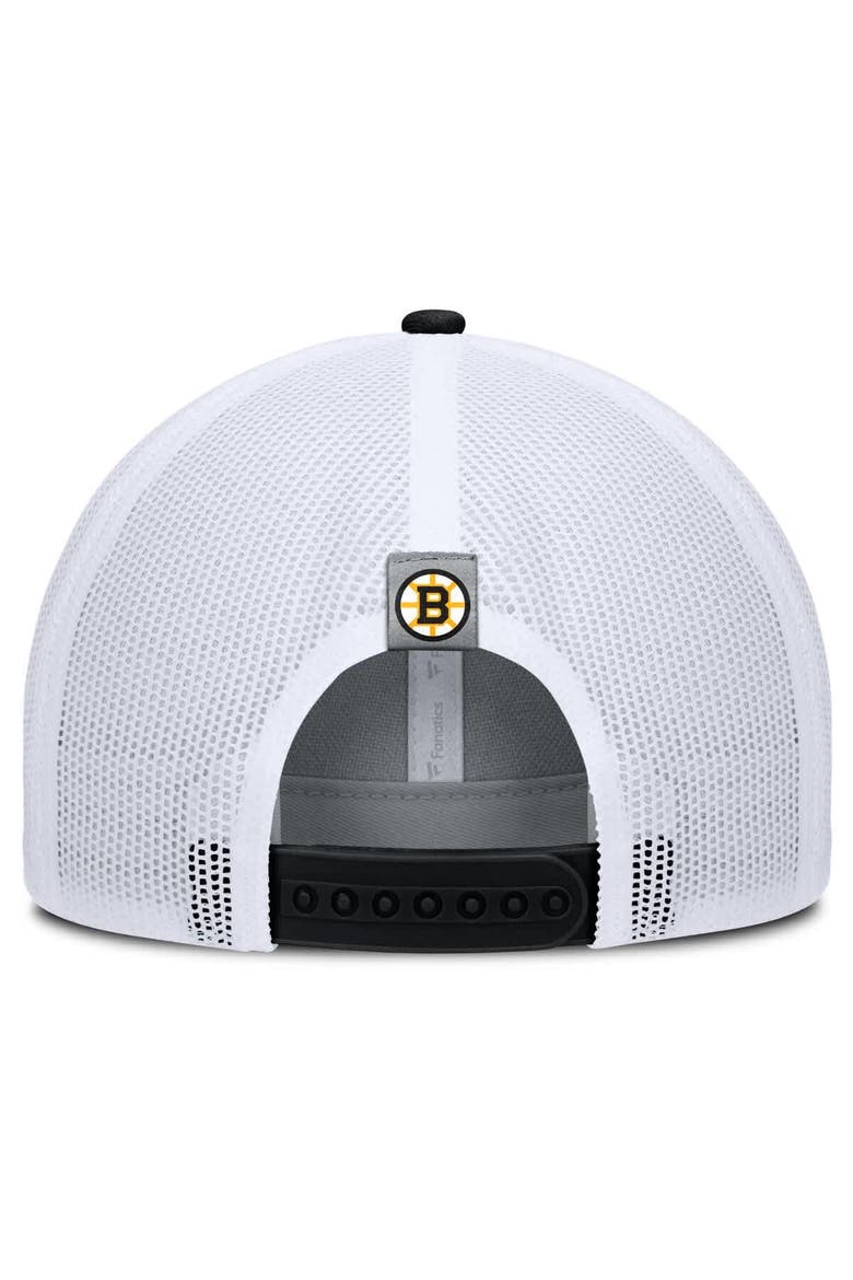 Men's Fanatics Gray/Black Boston Bruins Fundamental Adapt Trucker Adjustable Hat, Alternate, color, Gray