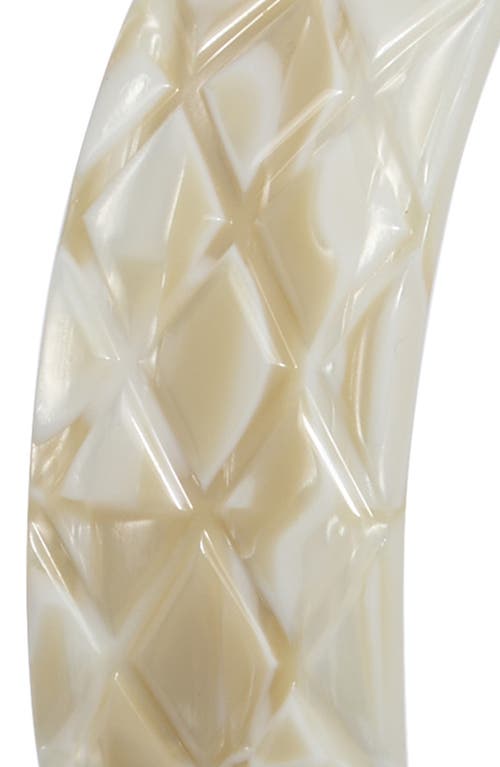 France Luxe Wide Quilted Headband In Neutral