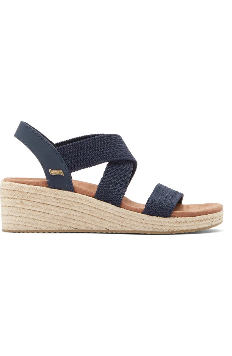 SKECHERS x Martha Stewart Arch Fit<sup>®</sup> Beverlee Espadrille Wedge Sandal, Alternate, color,