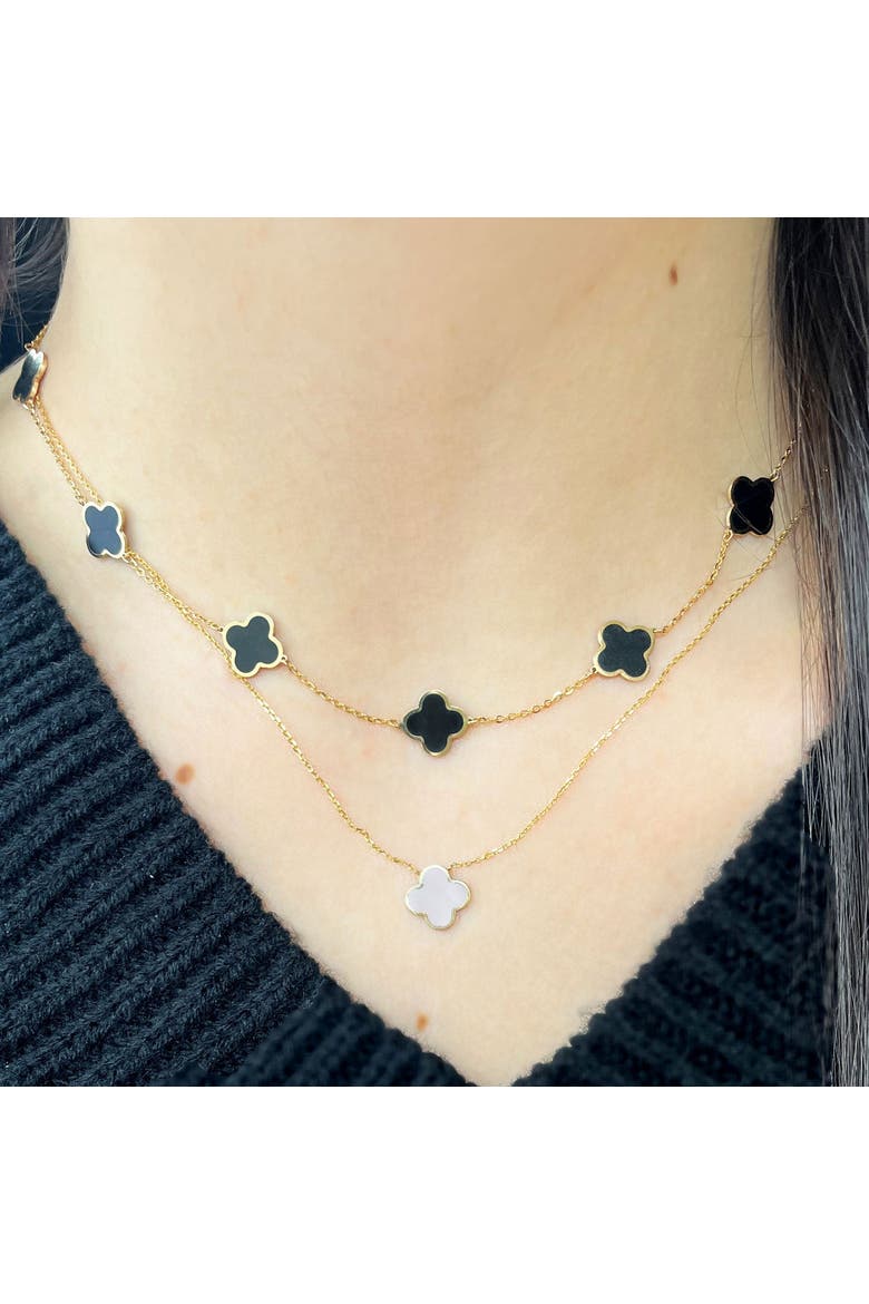 Small Mother of Pearl Single Clover Necklace, Alternate, color, Mother of Pearl