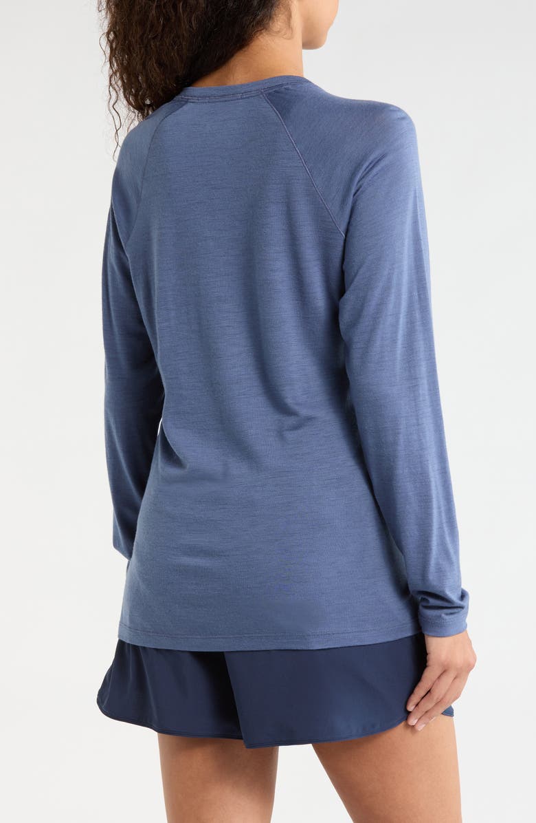 Smartwool Classic All Season Merino Wool Base Layer Long Sleeve T-Shirt, Alternate, color, Nightfall Blue
