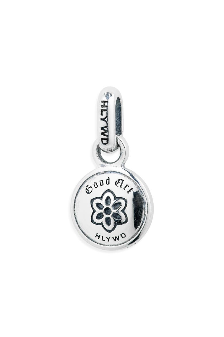 Men's Blue Sapphire Lotus Pendant, Alternate, color, SILVER/ SAPPHIRE