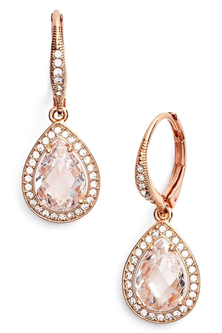 Pear Drop Earrings (Nordstrom Exclusive), Main, color, ROSE GOLD