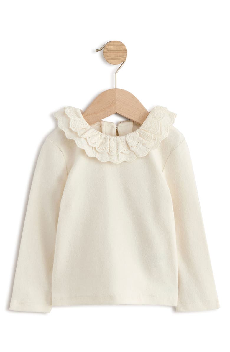 NEXT Kids' Eyelet Collar Long Sleeve Top, Main, color,