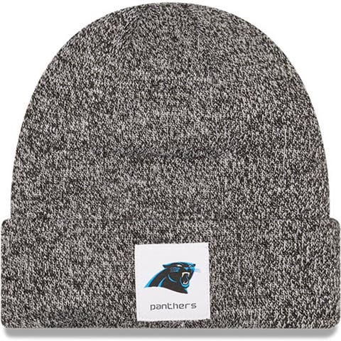 Men's New Era Heathered Black Carolina Panthers Hamilton Cuffed Knit Hat