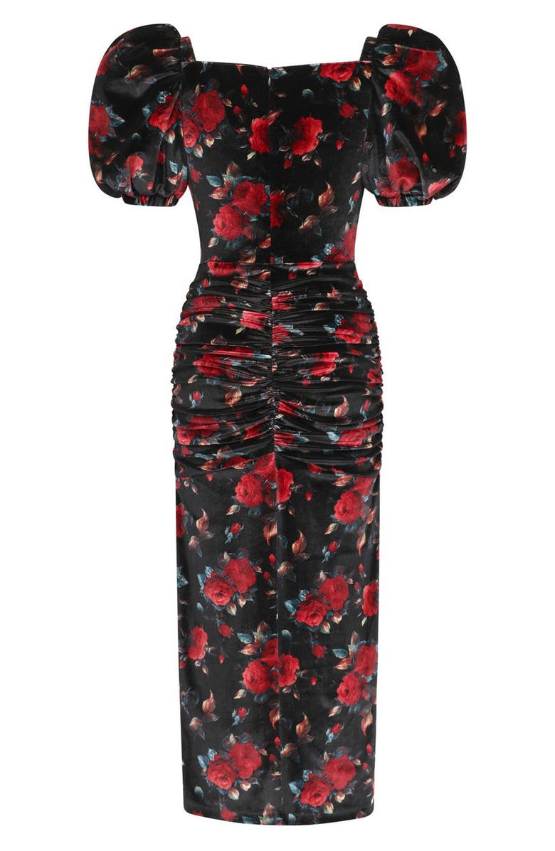 Autumn Adeigbo Rowenna Floral Velvet Dress, Alternate, color, 