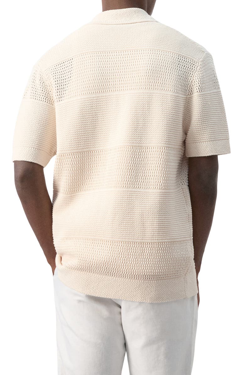 MANGO Open Stitch Shirt, Alternate, color, Ecru
